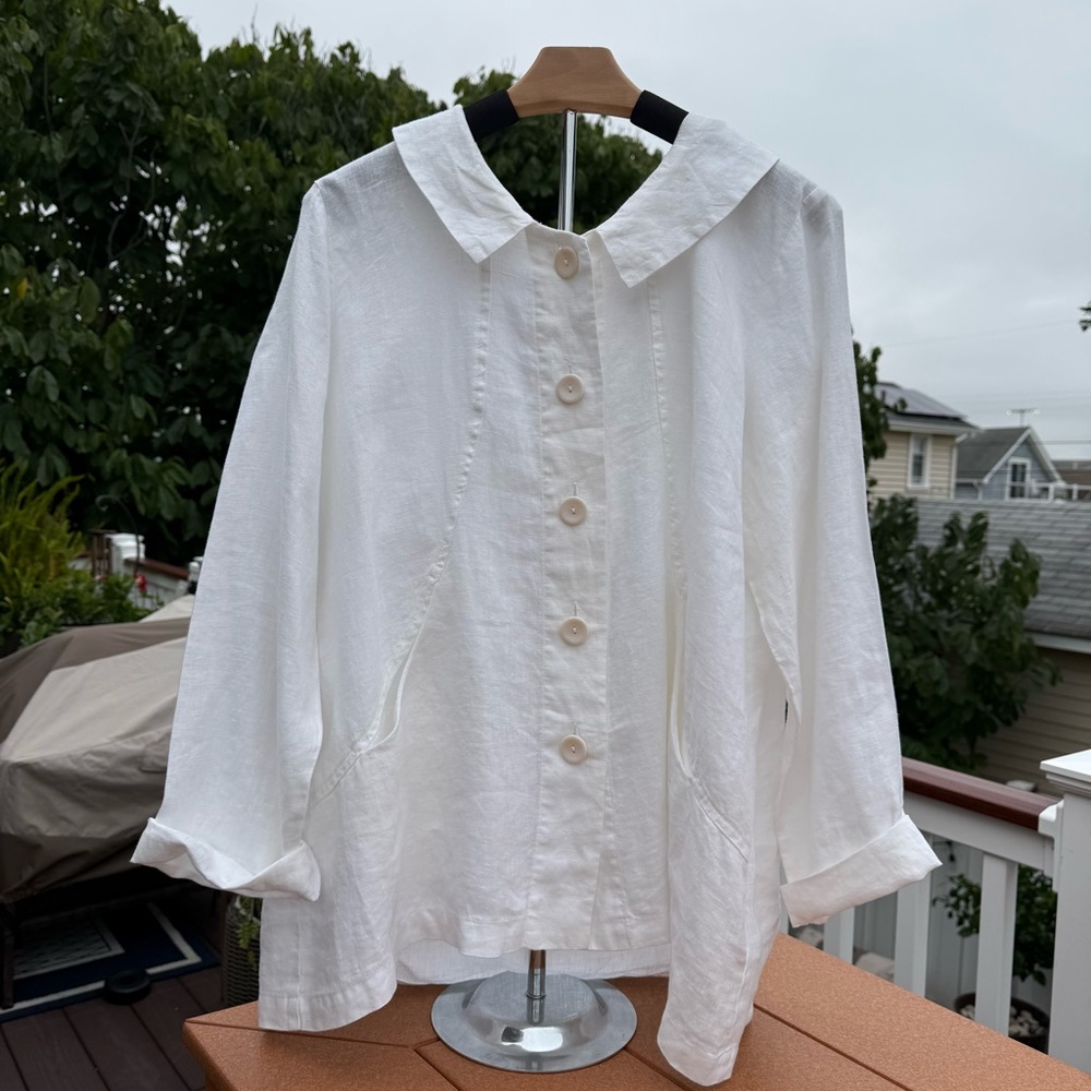 Flax Linen Blouse NWOT